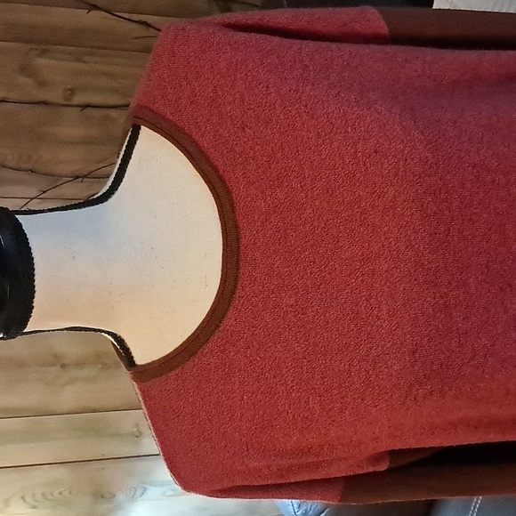 Smartwool Pink Tan Blue Colorblock Shadow Pine Merino Sweater Womens Size L - Picture 2 of 9